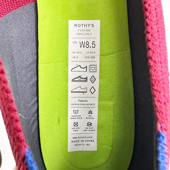 Rothy's The High Point Heel Rare Knit Shoes Womens 8.5 Dark Red Maroon - Picture 3 of 8